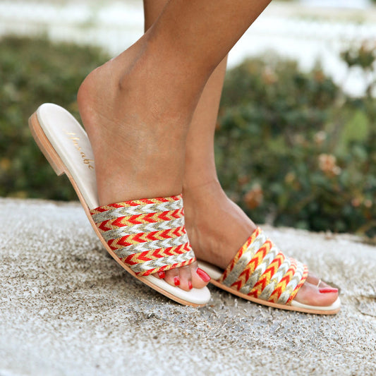 Slide Sandal - Red Zembaba